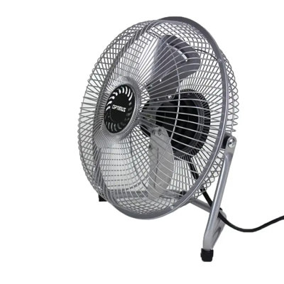 Ventilateur industriel haute vitesse Optimus de 9 pouces - Fabrication en aluminium robuste avec moteur à couple élevé à 2 vitesses et inclinaison réglable à 360 °, argent