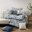 Ensemble de literie pour grand lit élégant 7 pièces, mélange de coton, motif floral rétro pour un confort toutes saisons