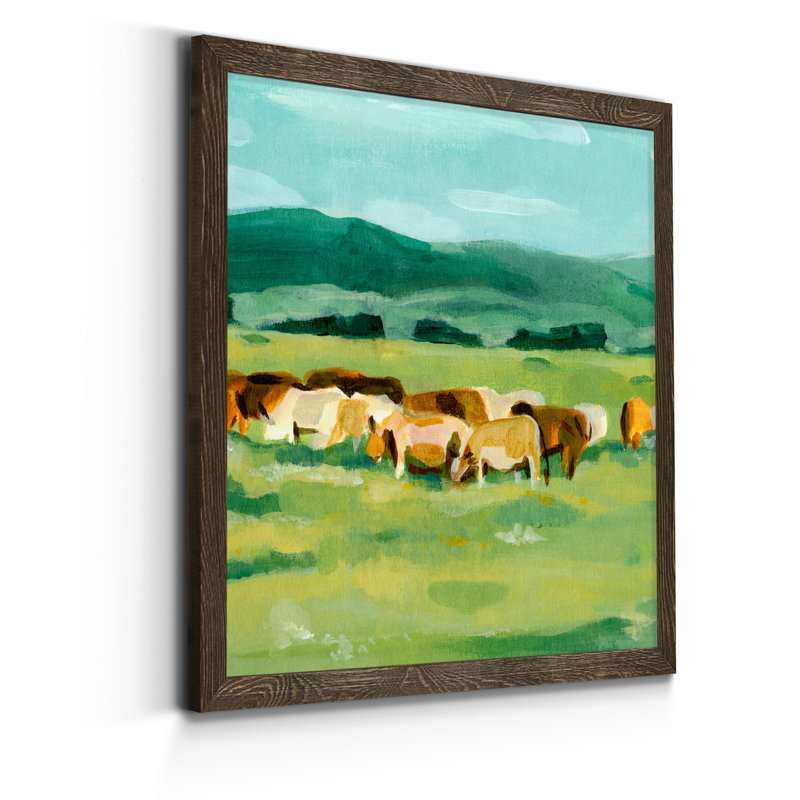 Pastel Fantasy II-impression sur toile encadrée, H 31,5 po x l 31,5 po x P 1,5 po, Cadre noyer