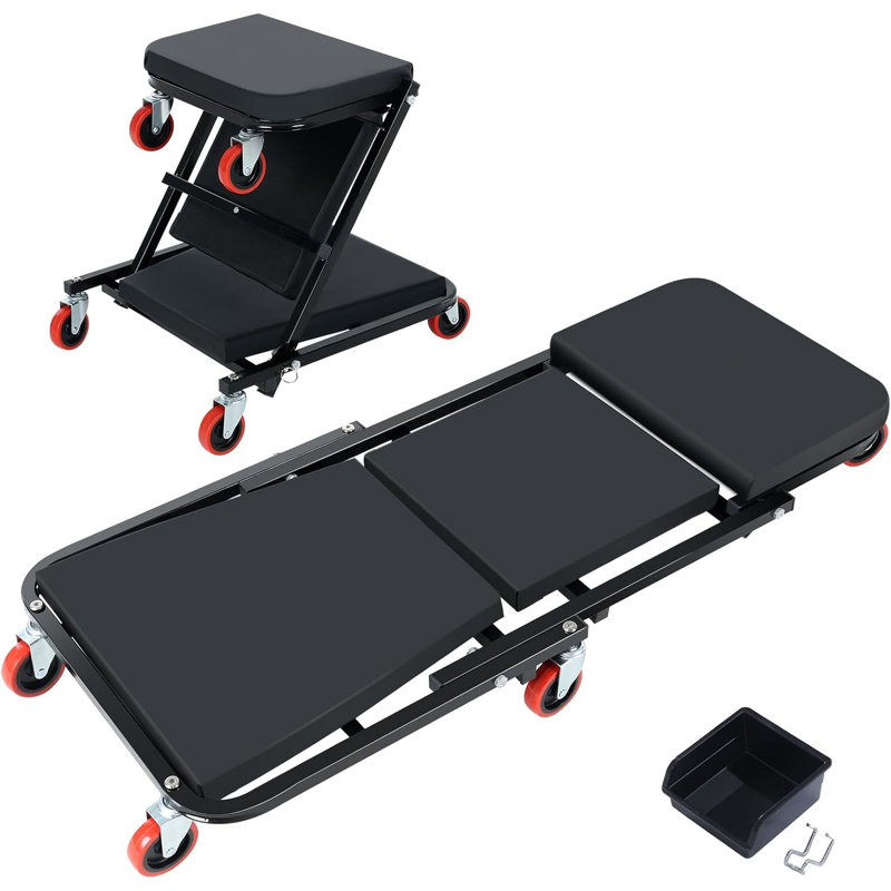 2 IN 1 Rolling Folding Car Creeper/Seat
