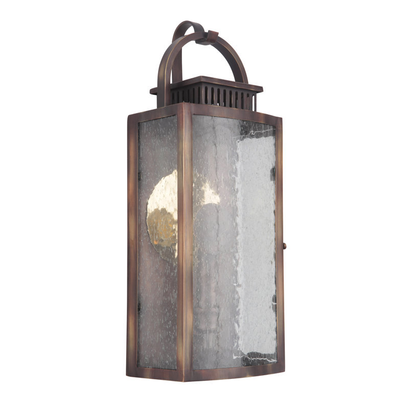 Lanterne murale d’extérieur Channell, Cuivre délavé, 16,3" H x 6" L x 4,528" D