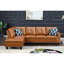 Canapé modulaire en similicuir 2 pièces élégant et confortable, en forme de L, faisant face à la gauche, 3 sièges, accoudoirs ronds, garniture cloutée, coussins amovibles, idéal pour les fêtes, deux coussins décoratifs en forme