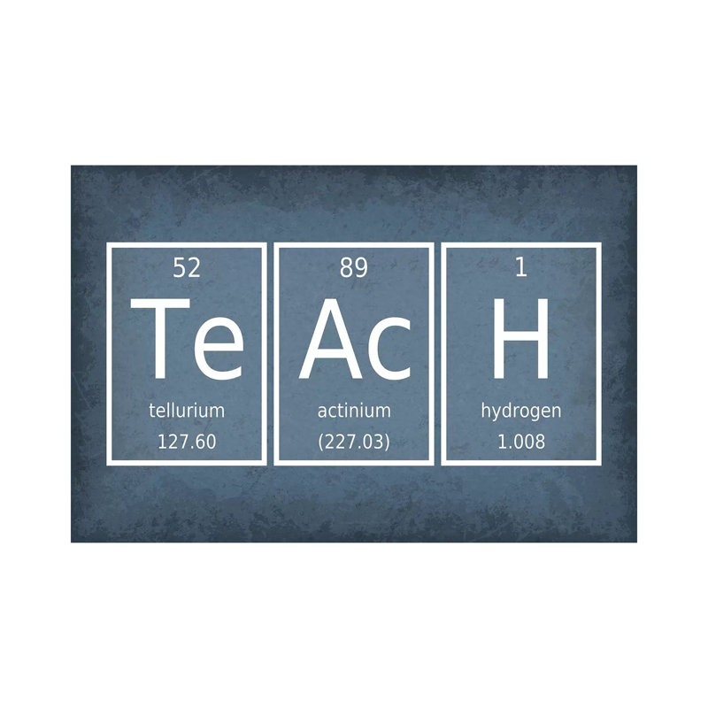 Teach 1 Piece Wrapped Canvas Wall Art, 30.48 cm H x 45.72 cm W