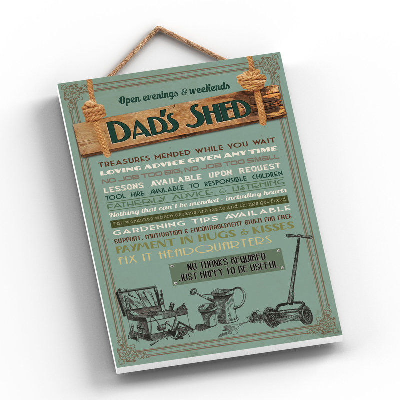 Dads Shed - Print on MDF