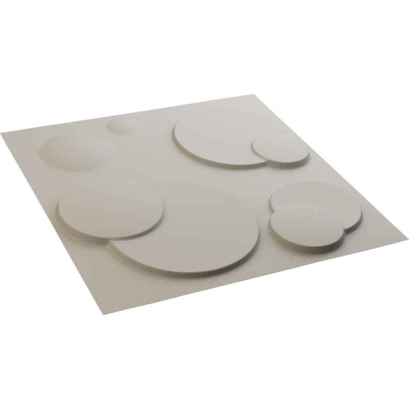 Panneau mural décoratif 3D Finley EnduraWall, Blanc fleur satiné UltraCover
