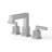 Brushed Nickel Widespread Bathroom Faucet - 2-handle Modern Square Vanity Sink Faucet With Drain & Hoses Included
