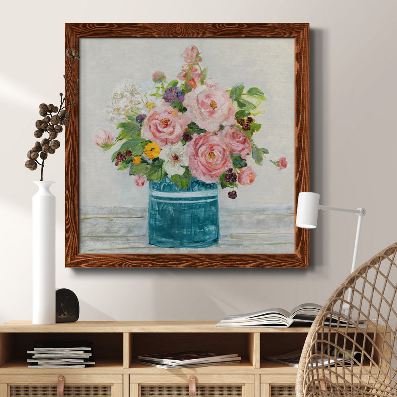 Monet Garden - Peinture sur toile encadrée, Cadre en érable, H 27,5 po x l 27,5 po x P 1,5 po