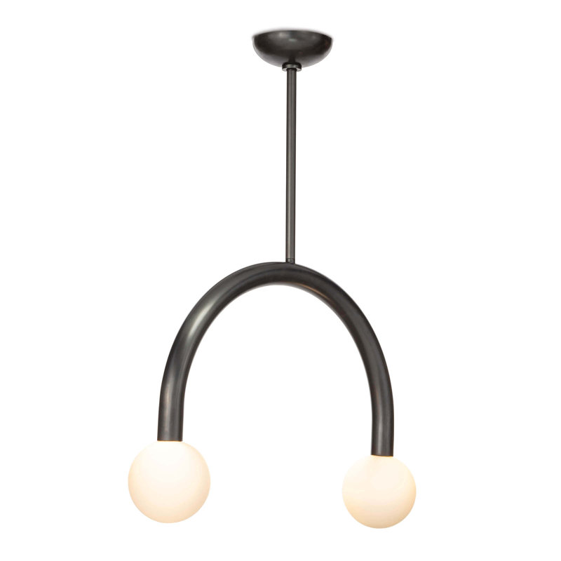 Happy Pendant, 16" H x 22.5" W x 5" D, Oil Rubbed Bronze