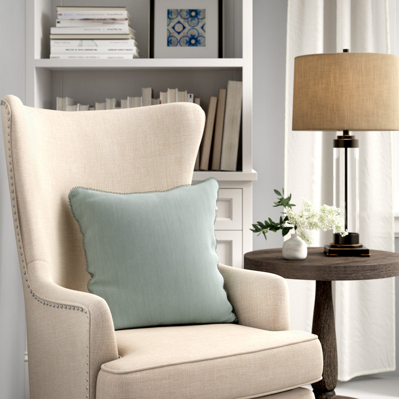 Coussin en lin Garter, Bleu-gris