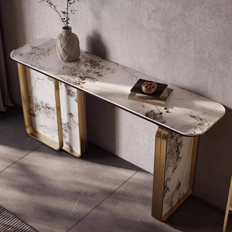 Console Simple Luxury, Beige, H 34,65 po x l 55,11 po x P 15,75 po