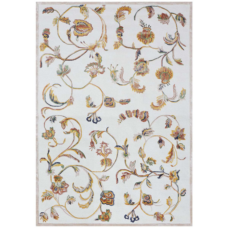 Floral Area Rug, Rectangle 8' x 9'