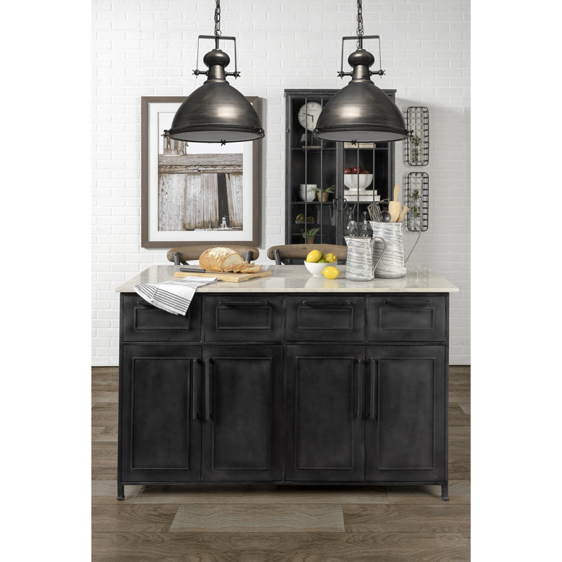 Althoff 1 - Light Gray Single Pendant, Dark Gray