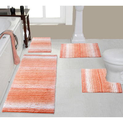Tapis pour salle de bain 100% coton avec envers en latex