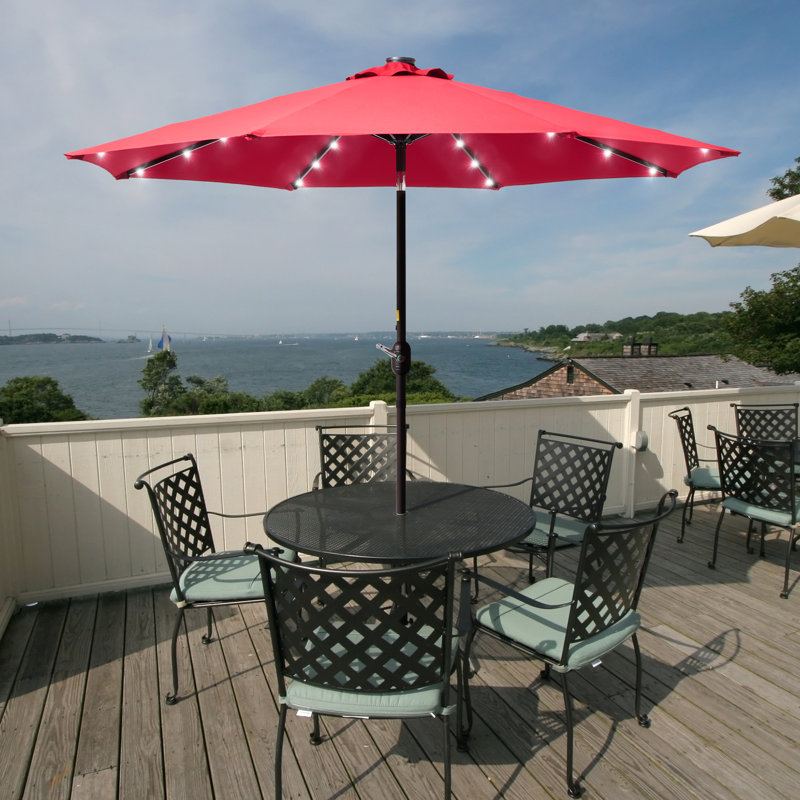 Parasol de marché Daarina, Rouge