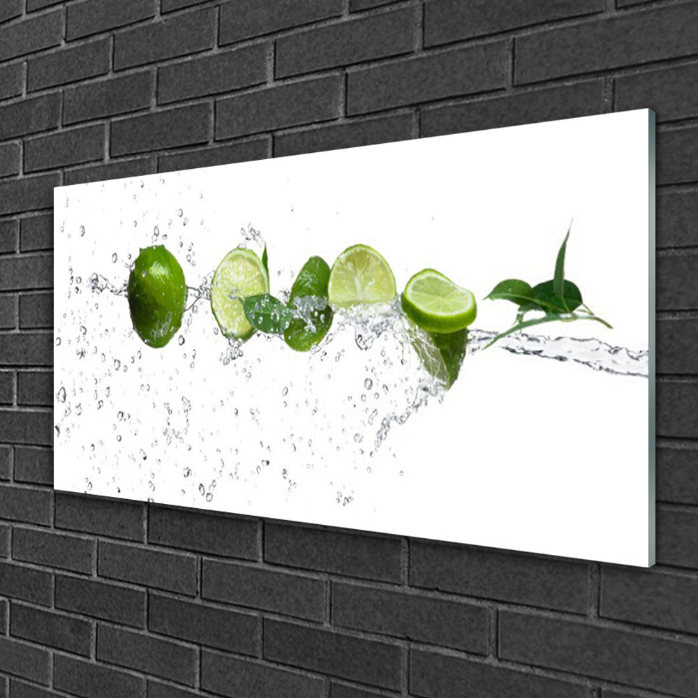 Glasbild Lime Water Kitchen