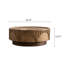 Table basse moderne moderne faite à la main avec un motif de champignon et un motif cannelé, idéal pour le rangement de boissons en bois massif, livre de bureau sur piédestal