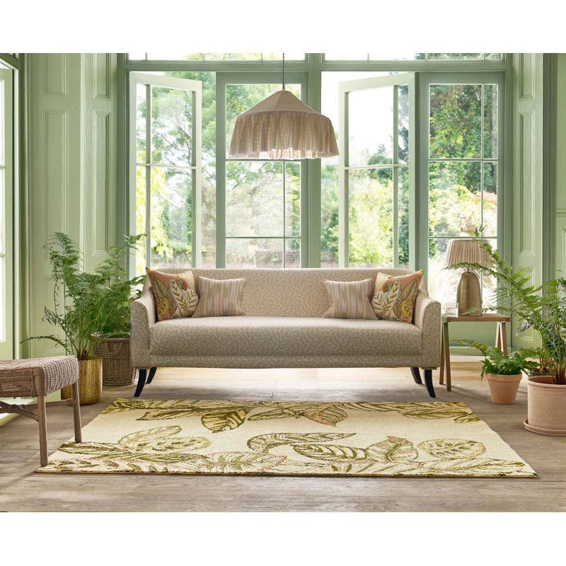 Calathea Hand Tufted Floral Area Rug, Rectangle 4'7" x 6'6"