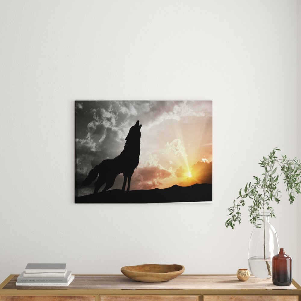 Leinwandbild Wolf Heulen