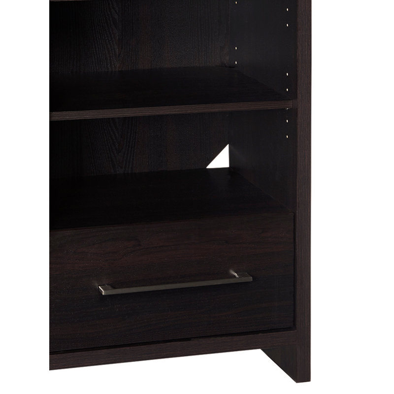 Bibliothèque standard Hex 50 "x l 21,5", Noyer noir