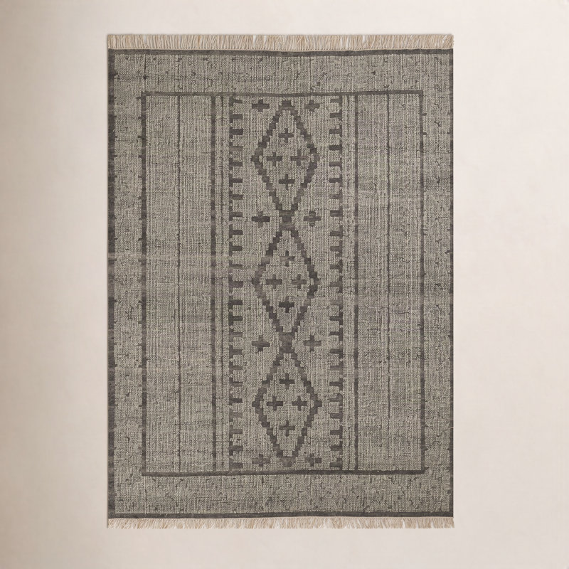 Bristol Oriental Area Rug in Gray/Brown, Rectangle 2' x 3'