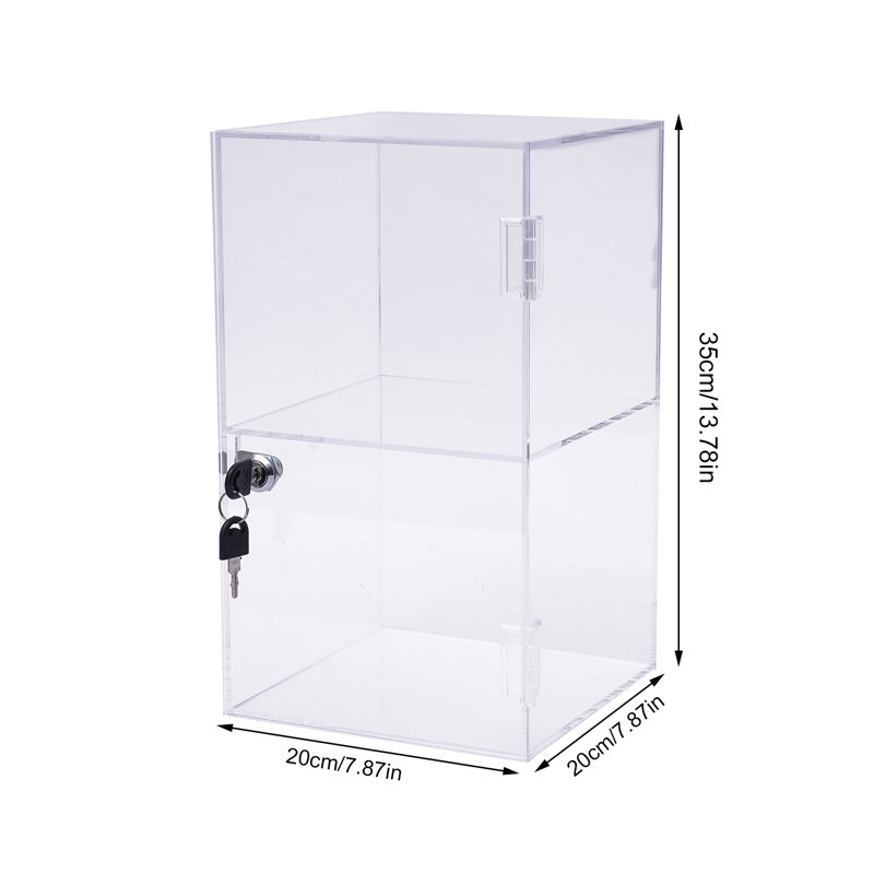 7.87" 2-Tier Acrylic Display Shelf Countertop Storage Stand