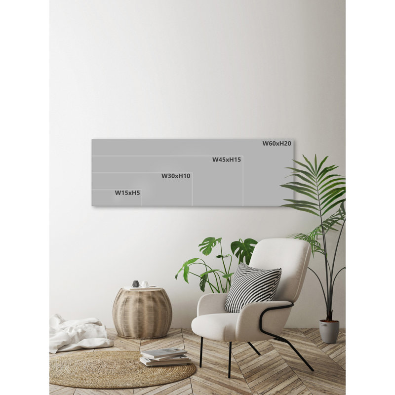 «Distant Horse Grazing», reproduction d'art sur bois blanc, H 20 po x l 60 po x P 1,5 po