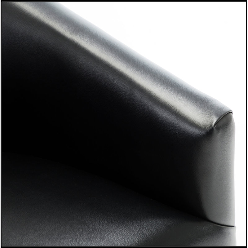 Chaise pivotante à base de bois, Noir