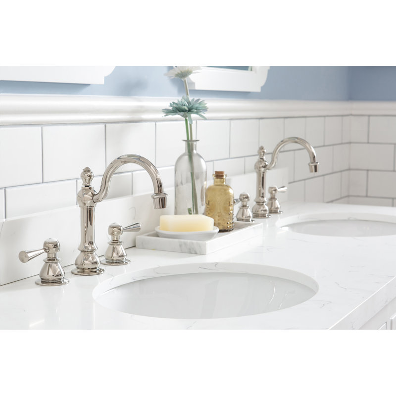 Ensemble de meuble-lavabo double 60 po Ahanu, Blanc