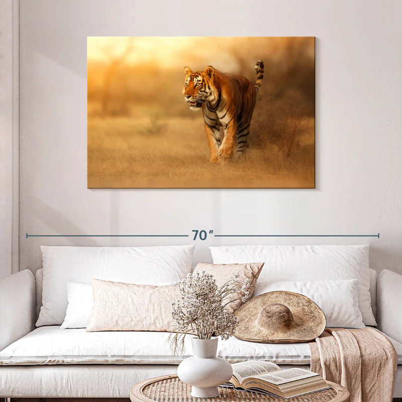 Hunting Tiger, 30" H x 45" W