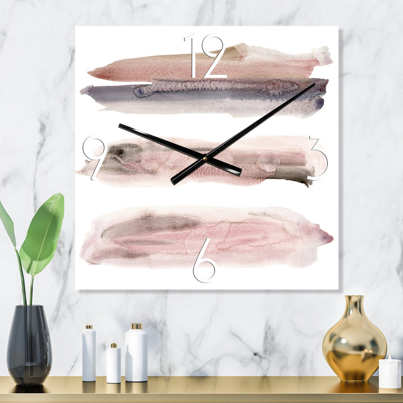 Horloge murale nuages avec taches beige II, Petit