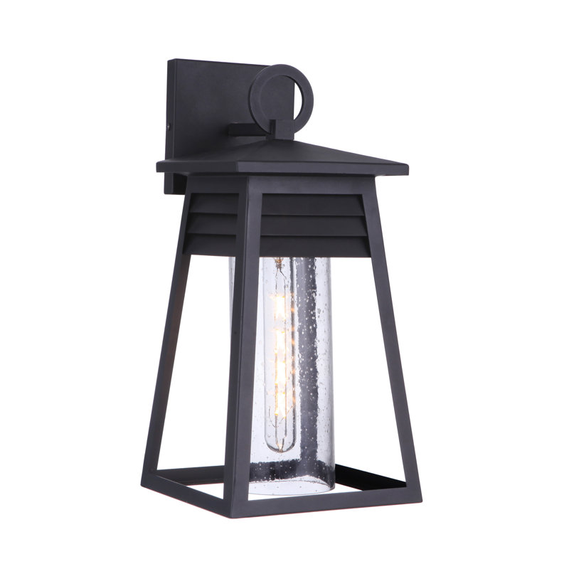 Becca Seeded Glass Outdoor Wall Lantern, Medium