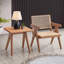 Fauteuil d'appoint beige et naturel