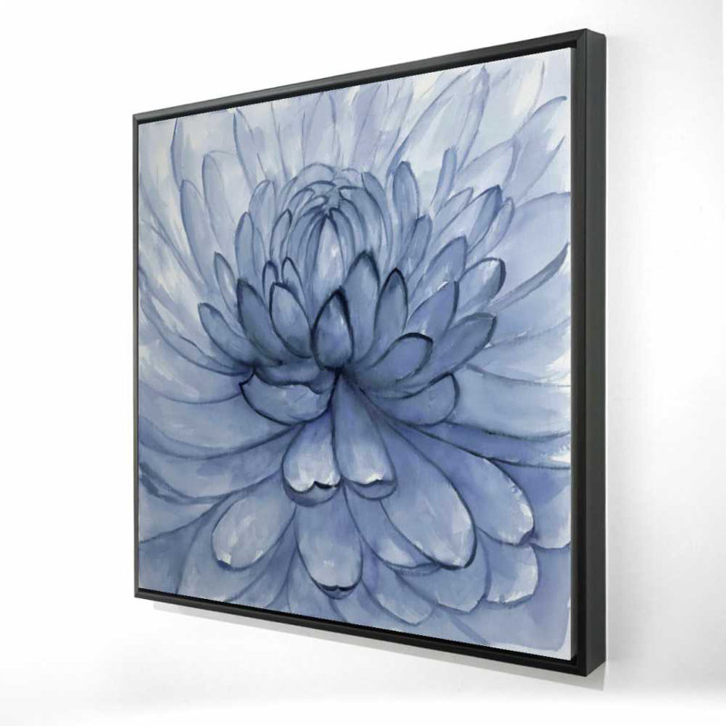 Blue Petals Flower - Toile encadrée botanique pour la décoration intérieure