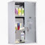 Armoire à pharmacie murale verrouillable avec tablettes à 3 niveaux, acier inoxydable pour un rangement médical sécuritaire et organisé