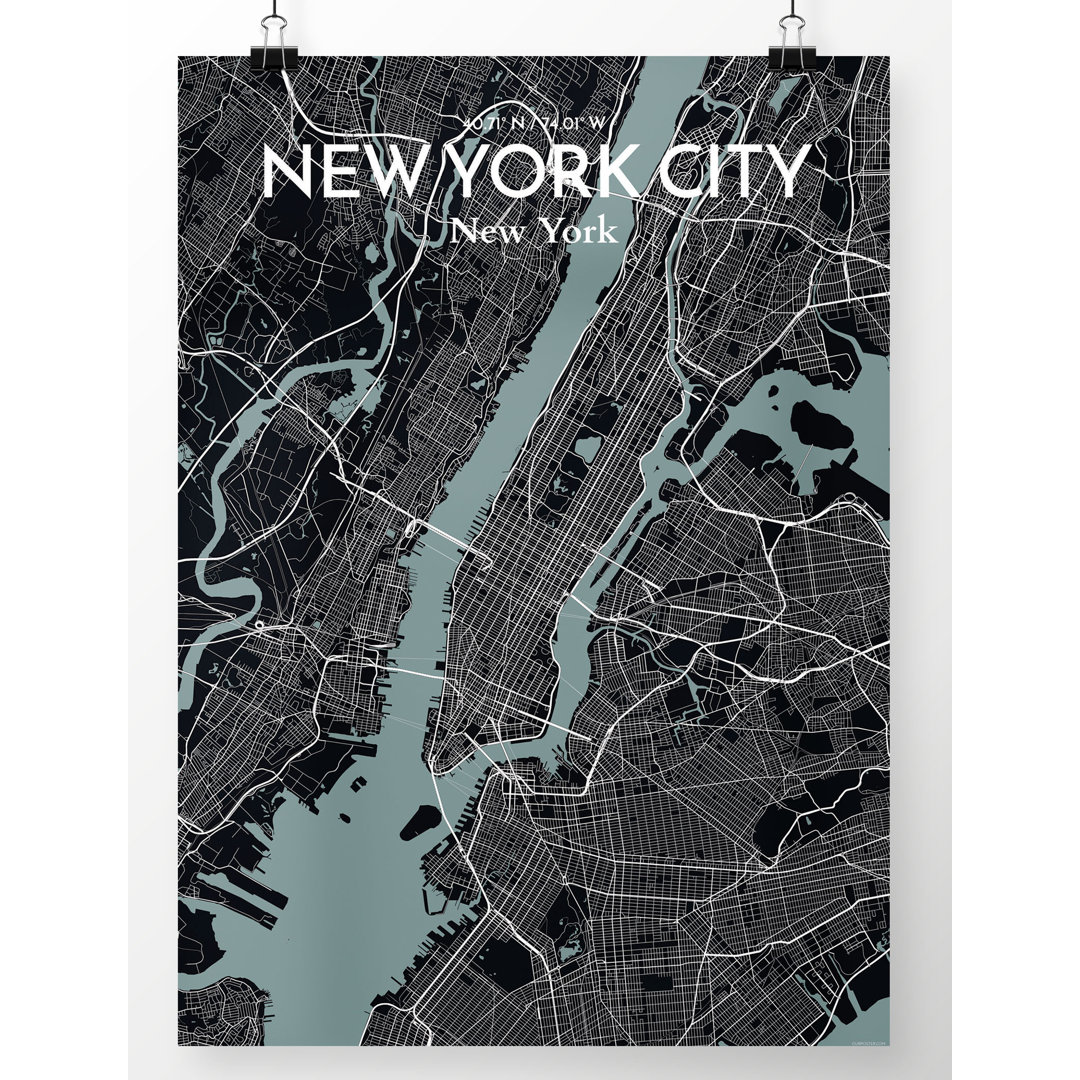 " New York City Map " OurPoster.com 