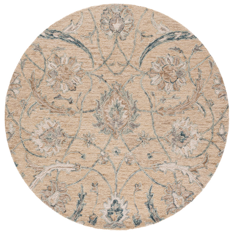 Metro 235 Hand Tufted Wool Pile Oriental Rug, Round 6'