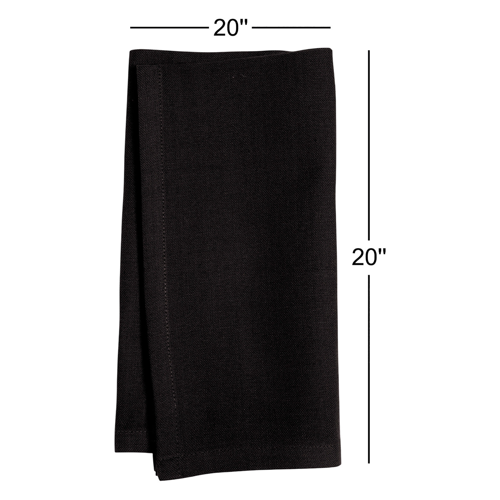 Torrian Reversible Cotton Napkin, Black