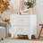Metal White 5 Drawer Nightstand-451969111