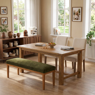 Person Dining Chairs Set With Upholstered Chairs And Bench For 2-4 Person