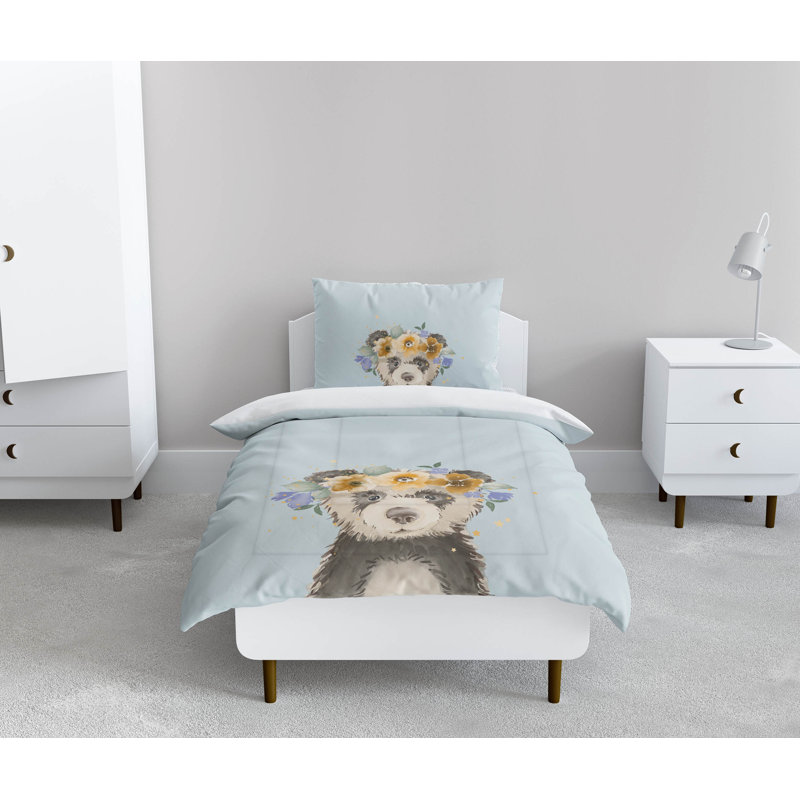 Panda Comforter Set, Blue