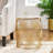 ROUND WIRE TABLE WITH MARBLE TOP