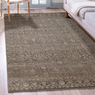 Brun clair oriental tapis décoratif Benson