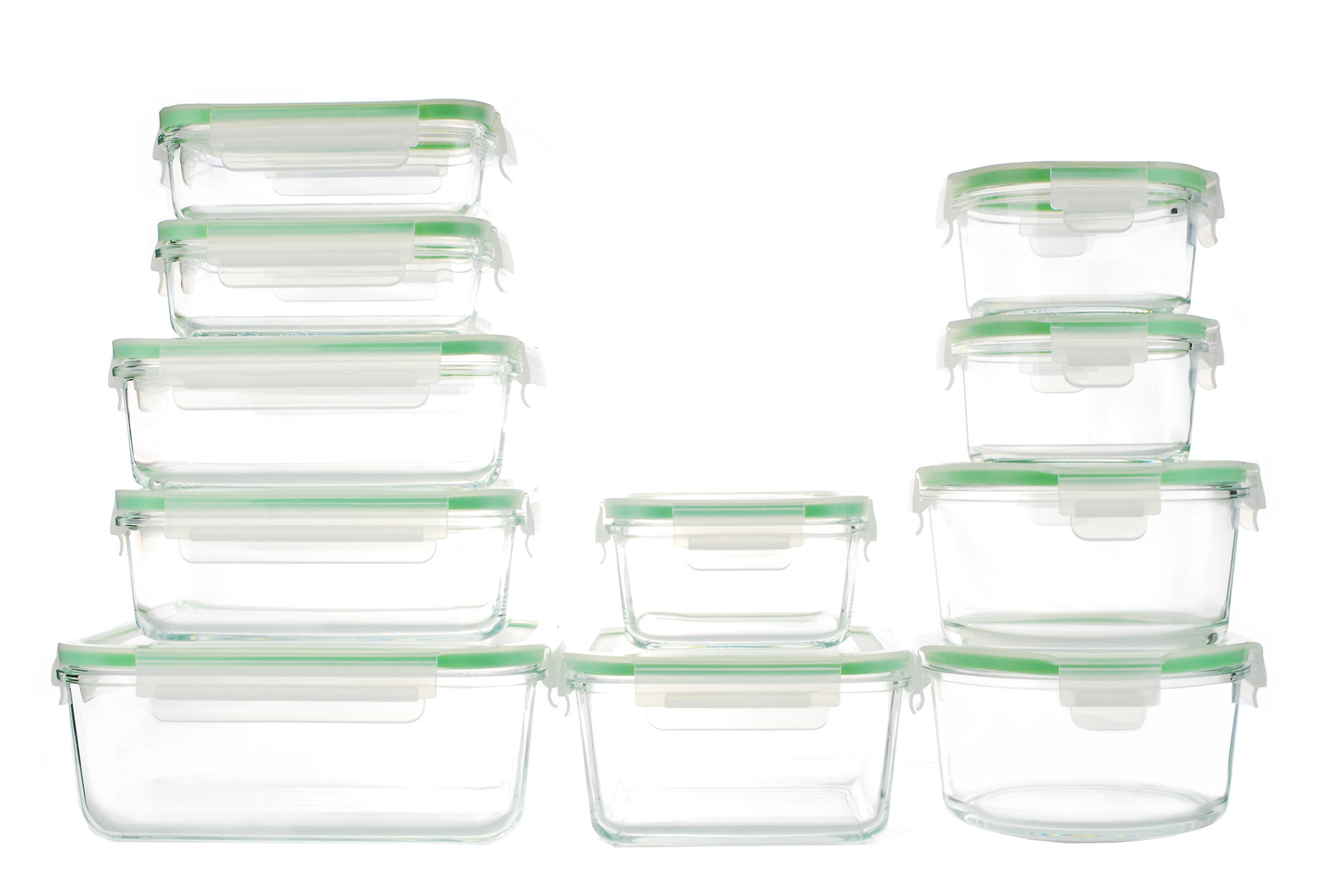 Rebrilliant Fort Washington Glass Food Storage Set of 11 Containers and 11 Lids & Reviews