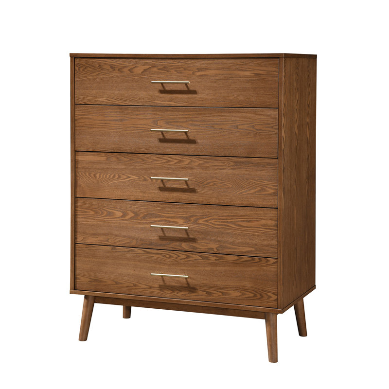 Commode Tromso Mid-Century moderne, noyer