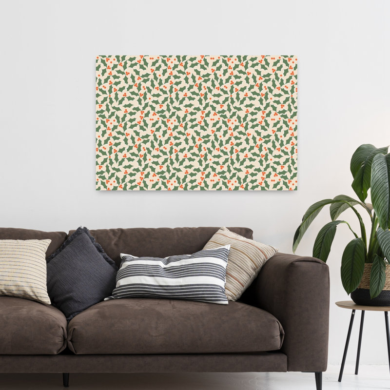 Art mural rétro de Noël, 32" H x 48" W