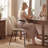 Set of 2 Mid-Century Modern Dining Chairs, Upholstered Faux Leather Side Chairs with Metal Legs, Beige-1244013426-1244013424