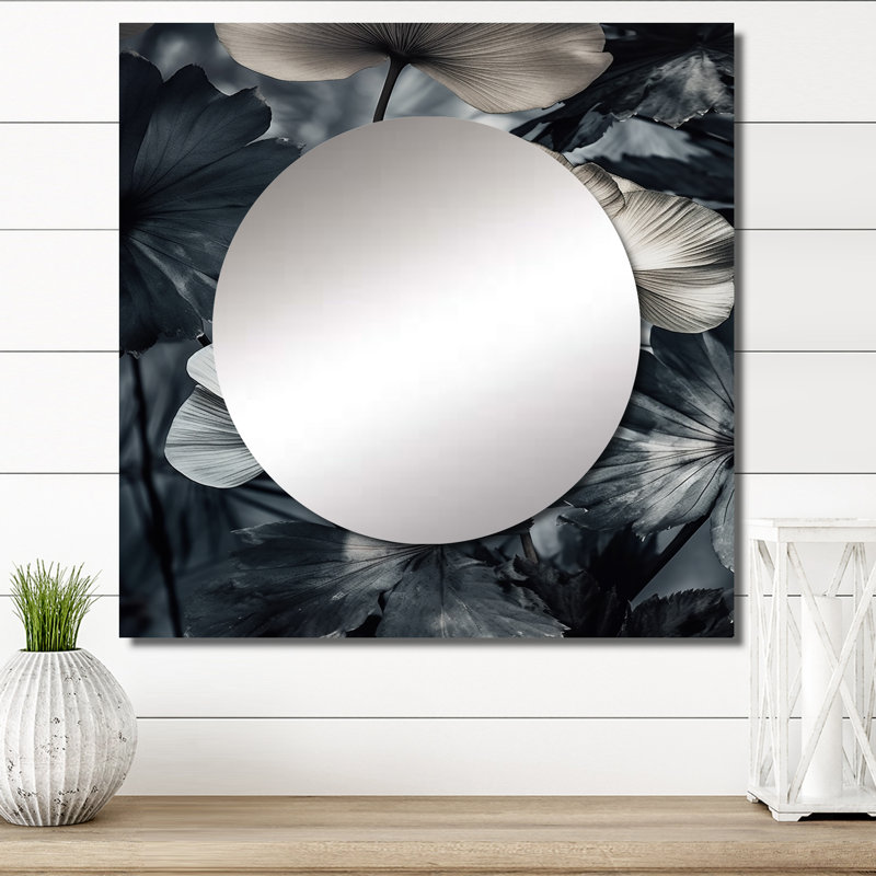 Jacaden - Miroir carré à motif floral, 23 po x 23 po