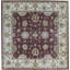Hand-Knotted High-Quality Wine and Cream Area Rug
