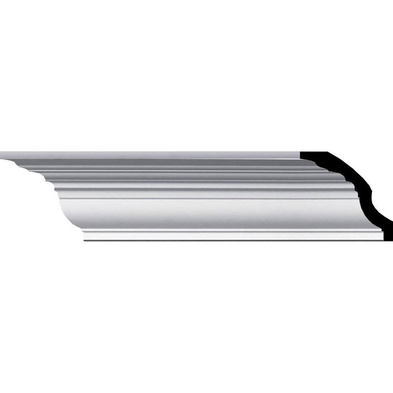 Bedford Smooth White Polyurethane Crown Moulding 94.5"