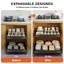 Lot de 2 tiroirs coulissants extensibles, noir.-1813078657-1821105943